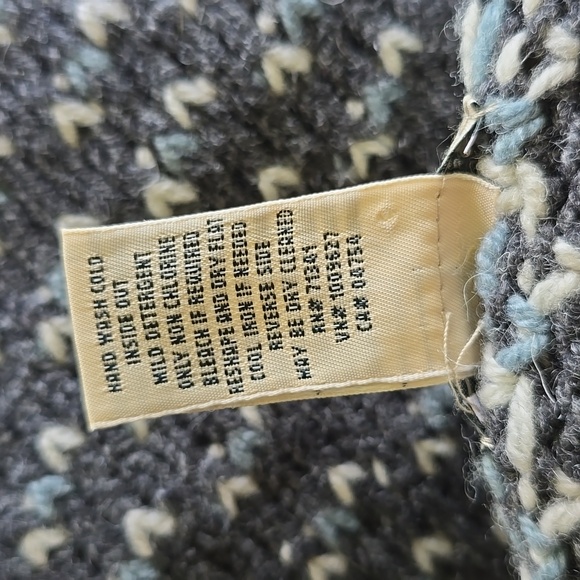 L.L. Bean Nordic Rag Wool Lambswool Pullover Sweater Adult Size Large - Picture 6 of 6